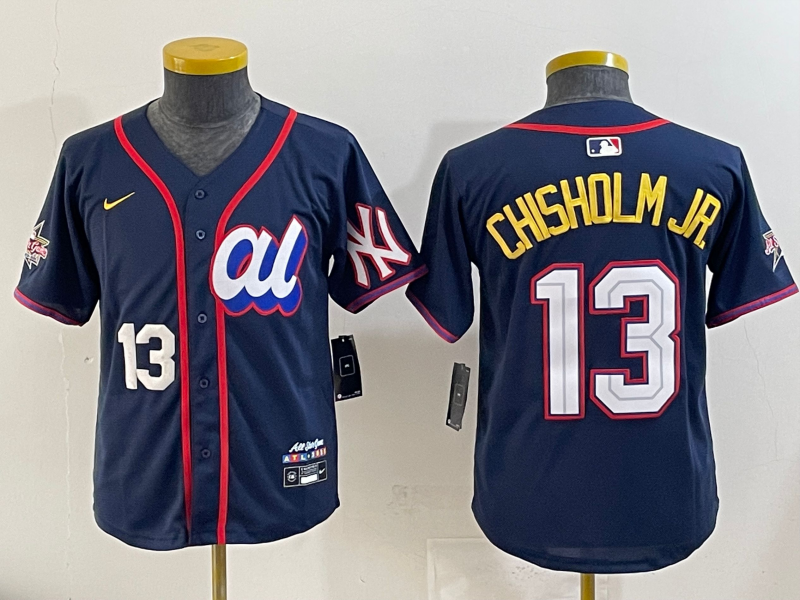 Youth 2025 New York Yankees 13 Chisholm Jr Nike MLB All Star Jersey style 725006